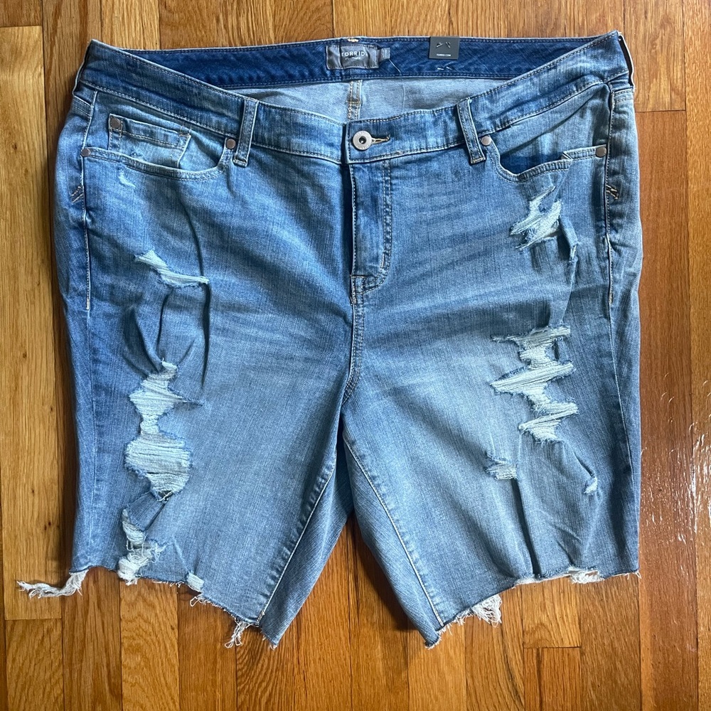 Distressed Jean Shorts